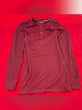 Architect Burgundy Ribbed Long-Sleeve Henley